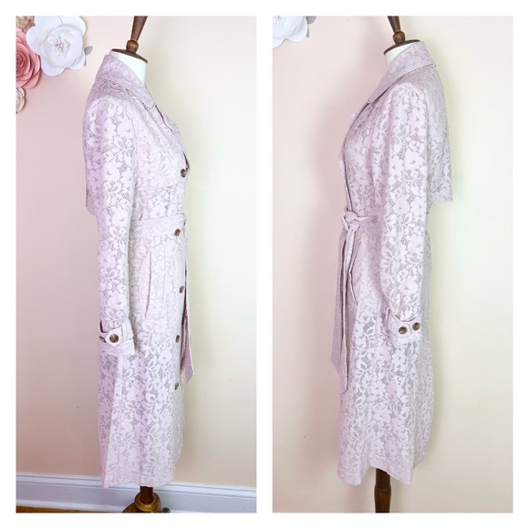 New! RACHEL PARCELL Lace Trench Coat - Picture 8 of 11